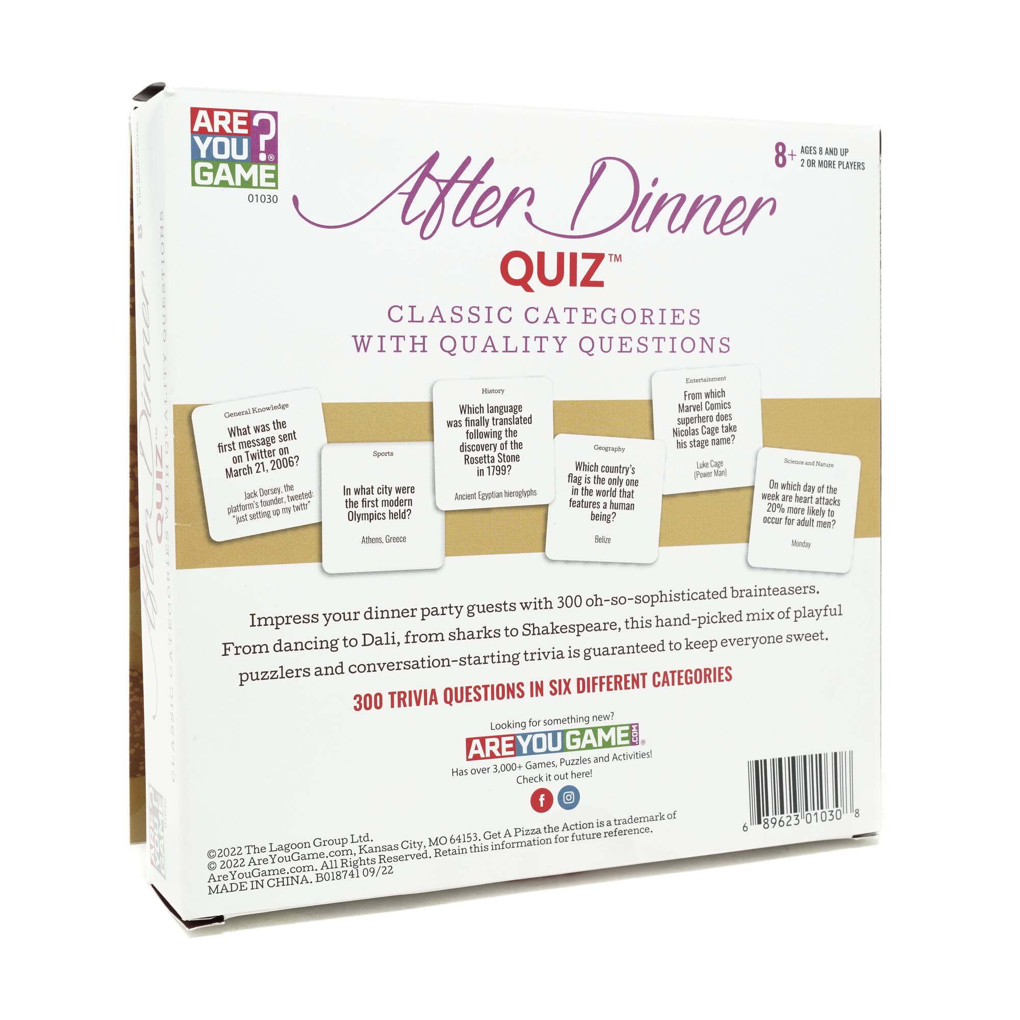 After Dinner Quiz Card Game